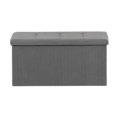 Taburet s úložným prostorem, šedá manšestrová látka TAB-472 GREY6