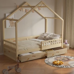 Montessori postel, 90x200, přírodní, masiv, BIANKA