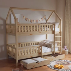 Montessori patrová postel, přírodní, VENITA TYP 2