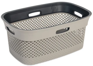 Koš na čisté prádlo WOOLLY 45 L - šedá / antracit