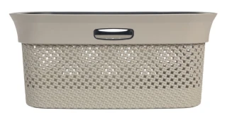 Koš na čisté prádlo WOOLLY 45 L - šedá / antracit