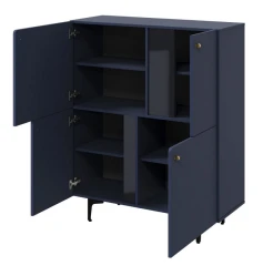 Komoda 4D KARLINO (CS-01), barva tmavě modrá