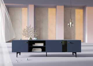 Komoda TV 3D 200 KARLINO (CS-05), barva tmavě modrá