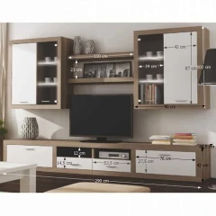 Obývací stěna CANCAN NEW - dub sonoma truflový/bílá č.2