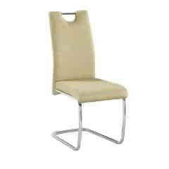 Jídelní židle, látka zelená / chrom, ABIRA NEW
