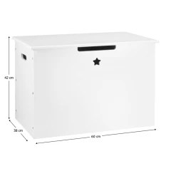 Úložný box na hračky, bílá, BOLIS