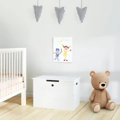 Úložný box na hračky, bílá, BOLIS