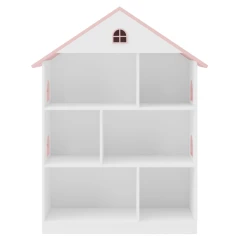 Dětská knihovna, bílá/růžová, MAISON TYP 1