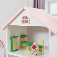Dětská knihovna, bílá/růžová, MAISON TYP 2