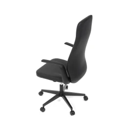 Kancelářské křeslo, černá ekokůže, houpací mechanismus s aretací ve 3 polohách, kovový kříž, kolečka pro tvrdé povrchy KA-T8325 BK