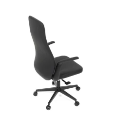 Kancelářské křeslo, černá ekokůže, houpací mechanismus s aretací ve 3 polohách, kovový kříž, kolečka pro tvrdé povrchy KA-T8325 BK