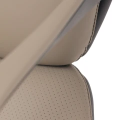 Kancelářské křeslo, šedá ekokůže, houpací mechanismus s aretací ve 4 polohách, kovový kříž, kolečka pro tvrdé povrchy KA-T8426 GREY