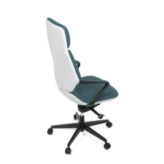 Kancelářské křeslo, zelená ekokůže, houpací mechanismus s aretací ve 4 polohách, kovový kříž, kolečka pro tvrdé povrchy KA-T8426 GRN