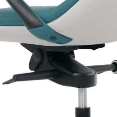 Kancelářské křeslo, zelená ekokůže, houpací mechanismus s aretací ve 4 polohách, kovový kříž, kolečka pro tvrdé povrchy KA-T8426 GRN