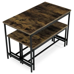 Jídelní set 1+2, rozměr stolu 110x60x75, rozměr lavice 98x30x47, MDF, barva staré dřevo AUT-G1175 OLW