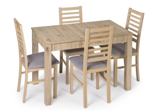 Rozkládací jídelní set - stůl TZ boční rozklad + židle KT 57 č.1