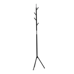 Věšák stojanový, výška 179 cm, kovová konstrukce, černý matný lak, nosnost 6 kg 80001-01 BK