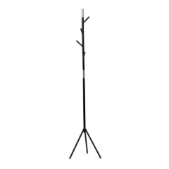 Věšák stojanový, výška 179 cm, kovová konstrukce, černý matný lak, nosnost 6 kg 80001-01 BK