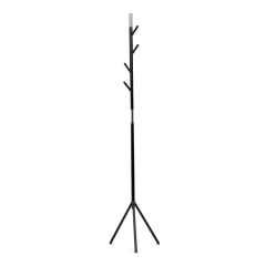Věšák stojanový, výška 179 cm, kovová konstrukce, černý matný lak, nosnost 6 kg 80001-01 BK