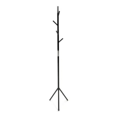 Věšák stojanový, výška 179 cm, kovová konstrukce, černý matný lak, nosnost 6 kg 80001-01 BK