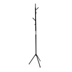 Věšák stojanový, výška 179 cm, kovová konstrukce, černý matný lak, nosnost 6 kg 80001-01 BK