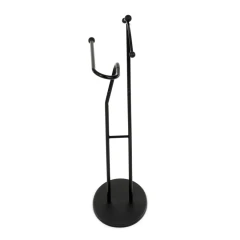Němý sluha, výška 110 cm, masiv kaučukovník, černé moření, kov černý 83213 BK