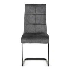 Židle jídelní, šedý samet, černá pohupová podnož DCL-D1275 GREY4