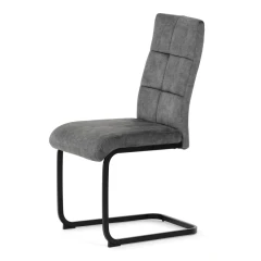 Židle jídelní, šedý samet, černá pohupová podnož DCL-D1275 GREY4
