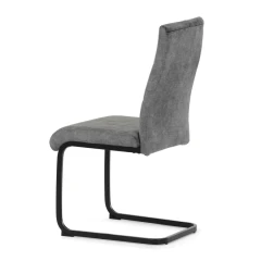 Židle jídelní, šedý samet, černá pohupová podnož DCL-D1275 GREY4
