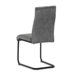 Židle jídelní, šedý samet, černá pohupová podnož DCL-D1275 GREY4