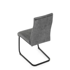 Židle jídelní, šedý samet, černá pohupová podnož DCL-D1275 GREY4