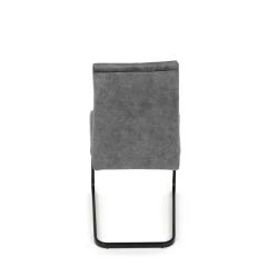 Židle jídelní, šedý samet, černá pohupová podnož DCL-D1275 GREY4
