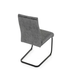 Židle jídelní, šedý samet, černá pohupová podnož DCL-D1275 GREY4