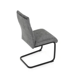Židle jídelní, šedý samet, černá pohupová podnož DCL-D1275 GREY4