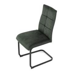 Židle jídelní, zelený samet, černá pohupová podnož DCL-D1275 GRN4