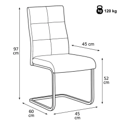 Židle jídelní, světle šedý samet, černá pohupová podnož DCL-D1275 SIL4