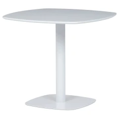 Stůl jídelní, deska MDF, bílá, bílý kov DT-X7117 WT
