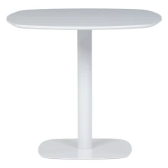 Stůl jídelní, deska MDF, bílá, bílý kov DT-X7117 WT