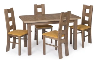 Rozkládací jídelní set - stůl STL 22 rozklad + židle KT 39 č.1