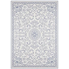 NORTHRUGS kusový koberec Twin Supreme 103867 Leyte Blue/Cream – na ven i na doma