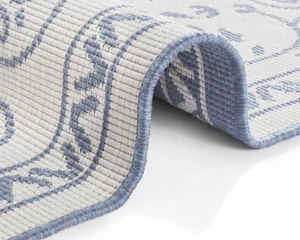 NORTHRUGS kusový koberec Twin Supreme 103867 Leyte Blue/Cream – na ven i na doma