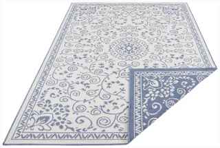 NORTHRUGS kusový koberec Twin Supreme 103867 Leyte Blue/Cream – na ven i na doma