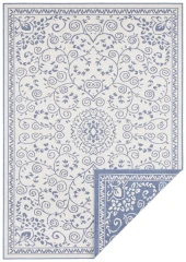 NORTHRUGS kusový koberec Twin Supreme 103867 Leyte Blue/Cream – na ven i na doma