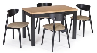 Rozkládací jídelní set - stůl STL 62 rozklad + židle KT 65 č.1