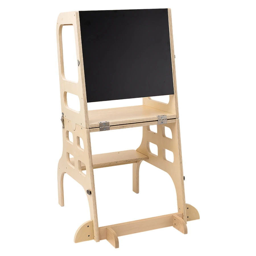 Montessori učící věž MAGAN 3v1 s tabulí