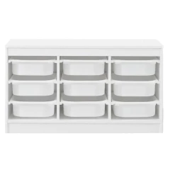 Organizér s úložnými boxy, bílá, TRIMAL