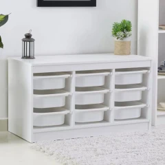 Organizér s úložnými boxy, bílá, TRIMAL