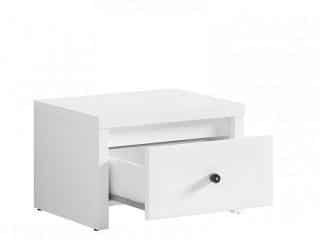 Noční stolek Karet KOM1S - úchyt černý - bílá