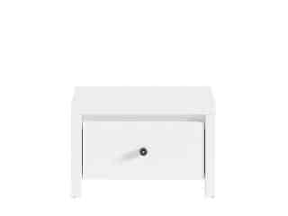 Noční stolek Karet KOM1S - úchyt černý - bílá