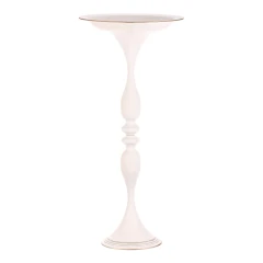 Mísa kovová - na stojanu, 83 cm, aranžovací, barva bílá FUP538